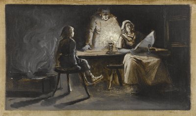 Rodina kata Nychola, asi 1889 (olej na plátně) od Guillaume Albert Demarest