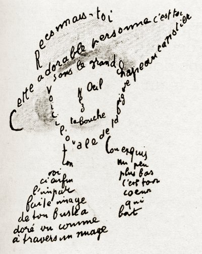 „Poznej se“ básnická adresa v Lou od Guillaume Apollinaire