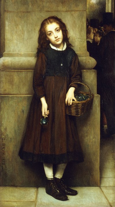 Květinová dívka mimo operu, 1873 od Guillaume Charles Brun