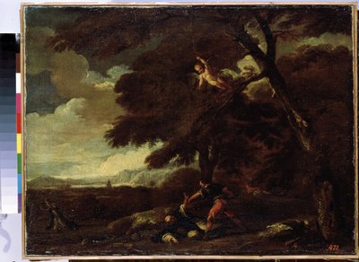 "Smrt svatého Petra z Verone" (Atentát na svatého Petra mučedníka) Dominikánský kazatel Petr z Verone (Pietro Rosini nebo Pietro Martire nebo Pietro da Verona) (1205-1252) je zabit na cestě z Come to Milan . Obraz Guillaume Courtoi od Guillaume Courtois