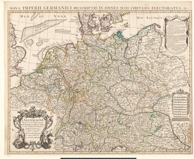 Mapa Německa od Guillaume Delisle