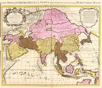 Mapa Asie (lept od Guillaume Delisle