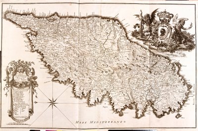 Mapa Korsiky (Francie) (lept od Guillaume Delisle