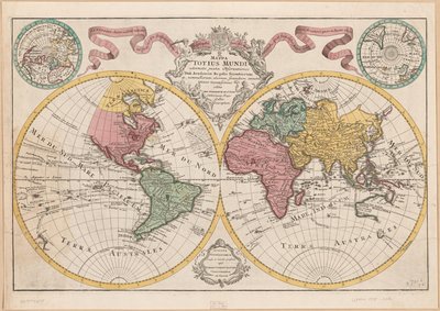 Mappa totius mundi - adornata juxta observationes dnn. academiae regalis scientiarum et nonnullorum aliorum secundum annotationes recentissimas LOC 2017585675 od Guillaume Delisle