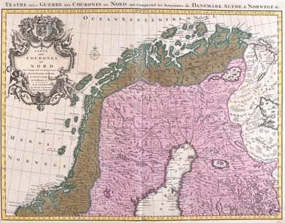 Severní Norsko, Švédsko, Finsko od Guillaume Delisle
