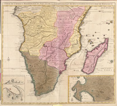 Jižní Gabon, velká část Konžské republiky (s výjimkou severu), velká část Konžské demokratické republiky (s výjimkou severu), velká část Ugandy (s výjimkou severu), velká část Keni (s výjimkou severu), jižní Somálsko, Rwanda, Burundi, Tanzanie, Angola od Guillaume Delisle