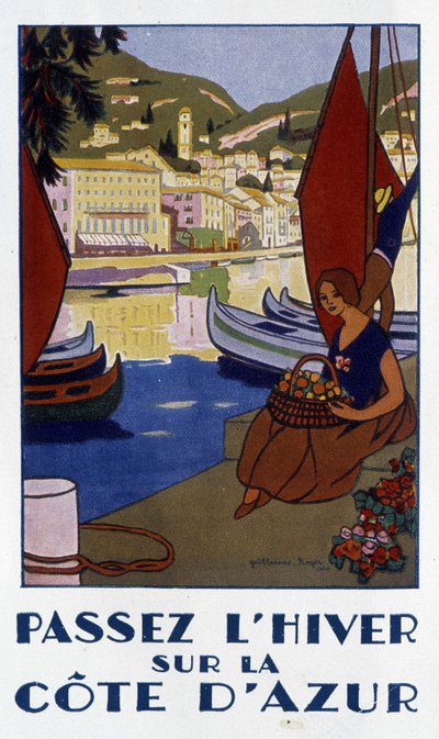 Strávit zimu na Francouzské riviéře - Reklamní plakát, 20. století - od Guillaume Georges Roger