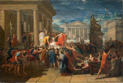Caesarova smrt od Guillaume Guillon Lethière