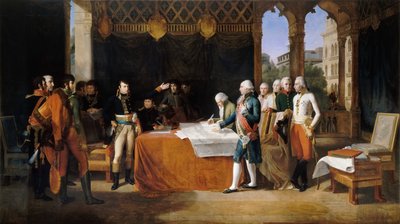 The Preeliminaries of Leoben, 17. dubna 1797 od Guillaume Guillon Lethière