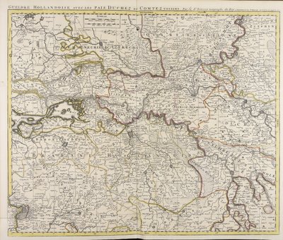 Gueldre hollandoise avec les pais, duchez et comtez voisins / par le sr. Sanson geographe du roy od Guillaume Sanson