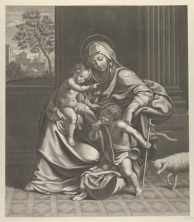 Panna sedící s nemluvnětem Kristem na klíně..., ca. 1650-1704. od Guillaume Vallet