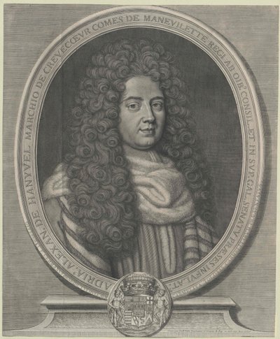 Adrien-Alexandre marquess Comte de Manevilette Crevecoeur (print) od Guillelmus Vallet