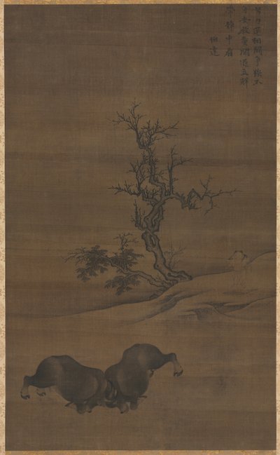 Herdboys and Buffalo in Landscape, 1200s. od Guo Min