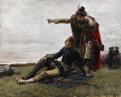 Karel XII. Švédský a Ivan Mazepa po bitvě u Poltavy, 1879 od Gustaf Cederström