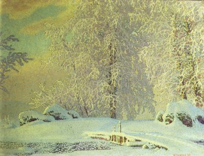 Mráz od Gustaf Edolf Fjaestad