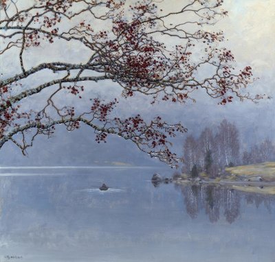 Herbststimmung am See od Gustaf Edolf Fjaestad