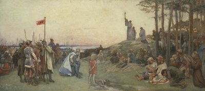 Ansgar Preaching Christianity, 1889 od Gustaf Olaf Cederstrom