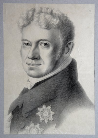 Portrét prince Grigorije Alexandroviče Stroganova 1770-1857, 20. léta 19. století od Gustav Adolf Hippius