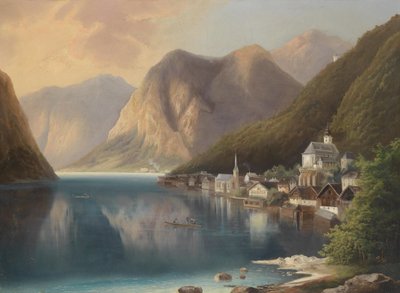 Pohled na Hallstadt od Gustav Barbarini