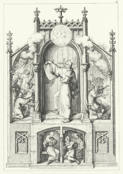 Čtyři scény ze života Martina Luthera (rytina) od Gustav Ferdinand Leopold Konig