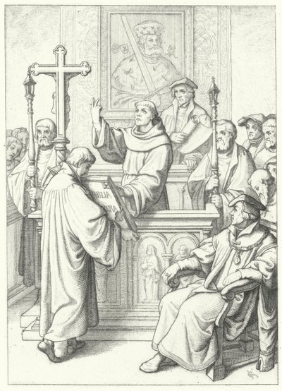 Martin Luther získal doktorát Andreas Karlstadt na univerzitě ve Wittenbergu, 1512 od Gustav Ferdinand Leopold Konig