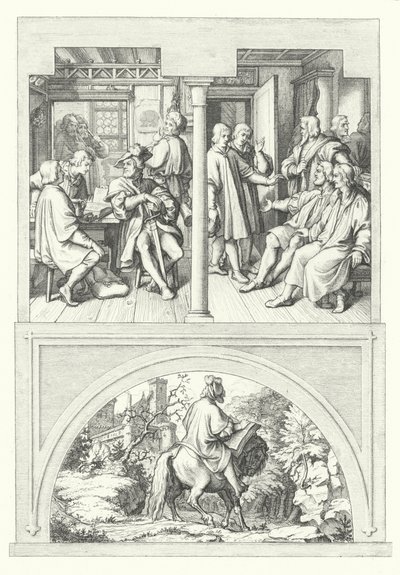 Scény ze života Martina Luthera (rytina) od Gustav Ferdinand Leopold Konig