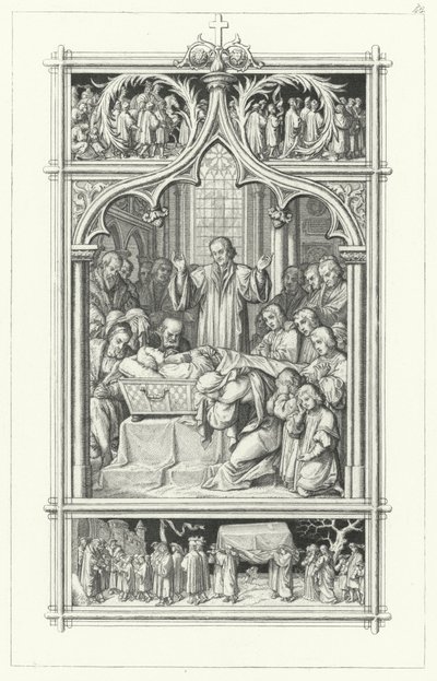 Pohřeb Martina Luthera (rytina) od Gustav Ferdinand Leopold Konig