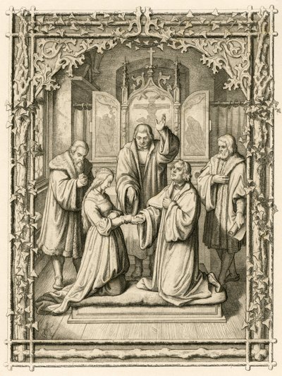 Svatba Martina Luthera a Kathariny von Bora (Catherine de Bore od Gustav Ferdinand Leopold Konig