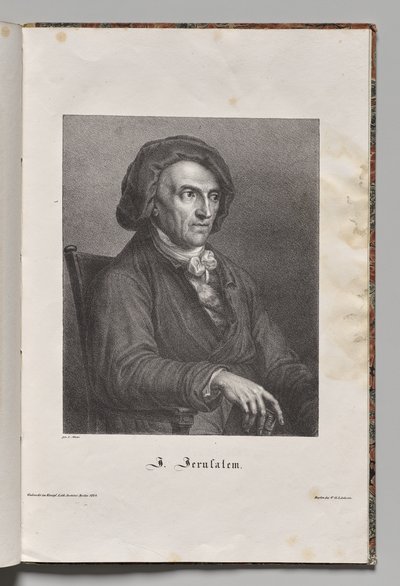 Slavní němečtí autoři: Portrét Johanna Friedricha Wilhelma Jerusalema od Gustav Karl Friedrich Luderitz