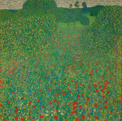 Pole vlčích máků od Gustav Klimt