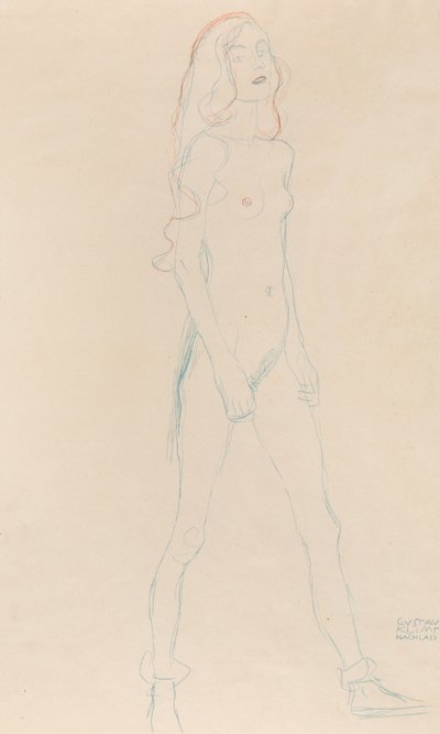Nahá mladá dívka, c. 1917. od Gustav Klimt