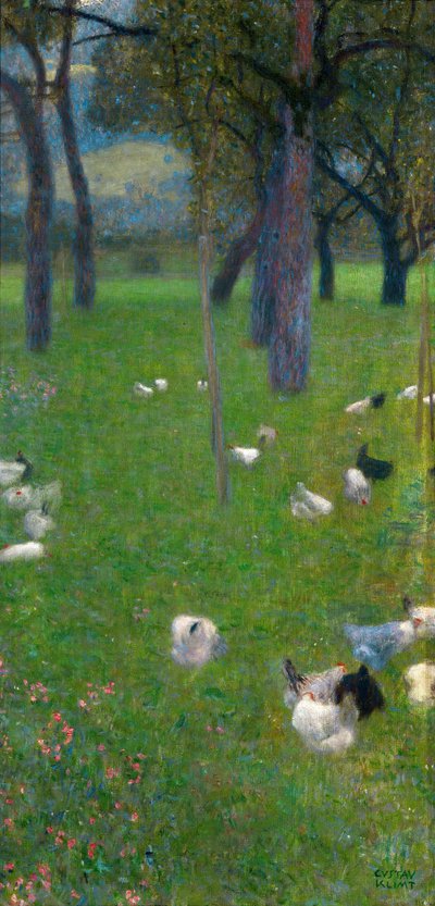 Po dešti Zahrada s kuřaty ve Svaté Agátě, 1898 od Gustav Klimt