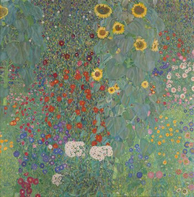 Chata zahrada se slunečnicemi od Gustav Klimt