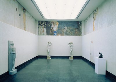 Beethovenův vlys: Touha po štěstí - podle interpretace IX. symfonie Ludwiga van Beethovena od Richarda Wagnera od Gustav Klimt