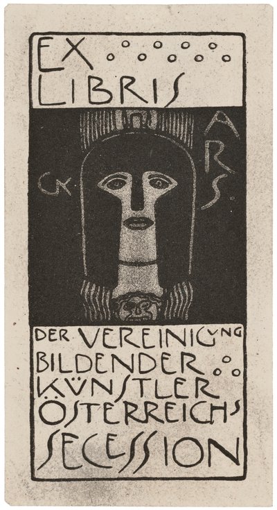 Bookplate from Ver Sacrum, publikoval 1898-99 Gerlach, Schenk a Seeman od Gustav Klimt