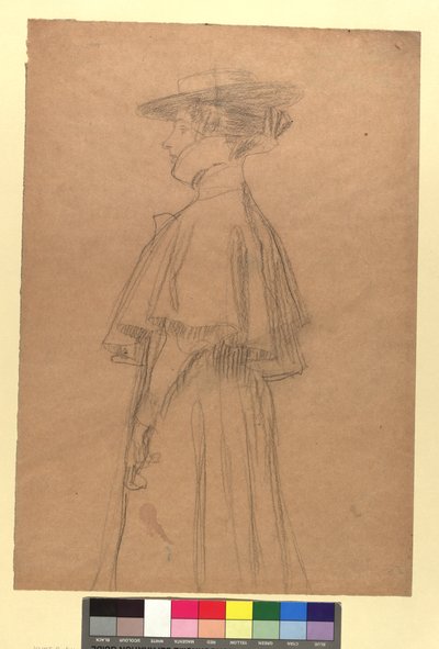 Dame mit Hut und Mantel od Gustav Klimt