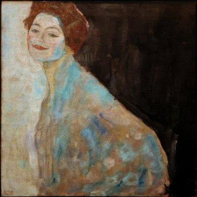 Portrét dámy v bílém od Gustav Klimt