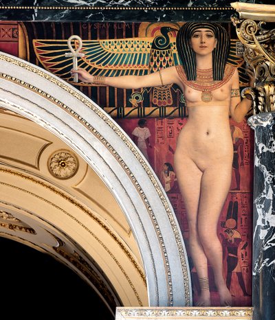 Egypt I. Spandrel nad velkým schodištěm, Kunsthistorisches Museum, Vídeň, 1890-1891 od Gustav Klimt