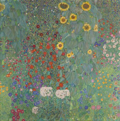 Farma zahrada se slunečnicemi od Gustav Klimt