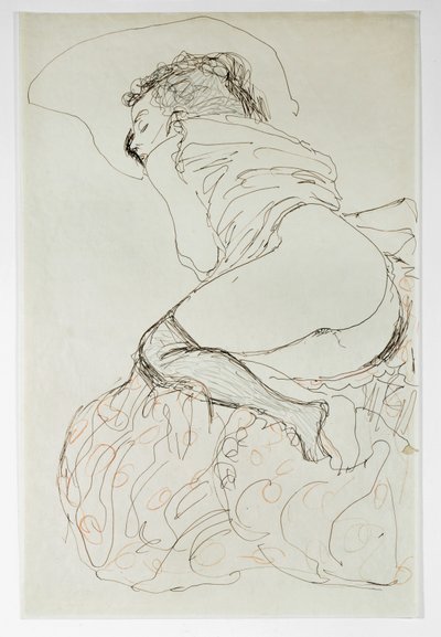 Ženský akt, otočený doleva od Gustav Klimt