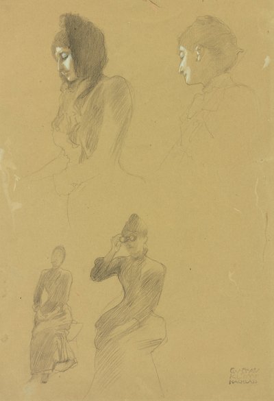 Čtyři portrétní studie žen od Gustav Klimt