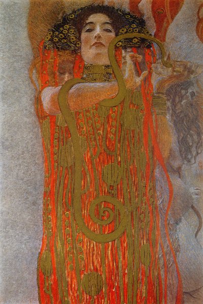 Hygieia, 1900-7 (detail z medicíny) od Gustav Klimt