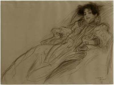 Mladá dáma v křesle od Gustav Klimt
