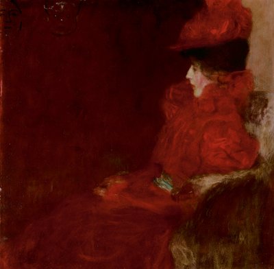 Klimt - DÁMA V KŘESLE (DAME IM FAUTEUIL), 1897-98 od Gustav Klimt