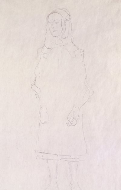 Mada Primavesi, cca 1925 (tužka na třpytivém japonském papíře) od Gustav Klimt