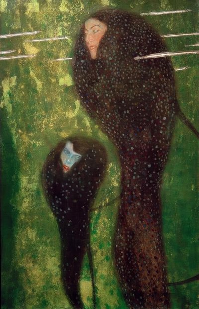 Mořské panny (stříbrná ryba) od Gustav Klimt