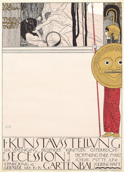 Plakát k první secesionistické výstavě ve Vídni v roce 1898 od Gustav Klimt
