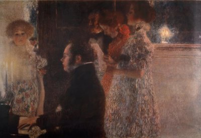 Schubert u klavíru od Gustav Klimt