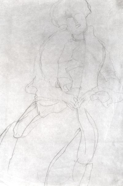 Sedící žena s boa (Adele Bloch-Bauer) od Gustav Klimt