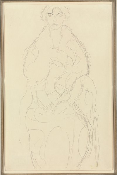 Sedící žena zepředu, kolem 1917-18 od Gustav Klimt